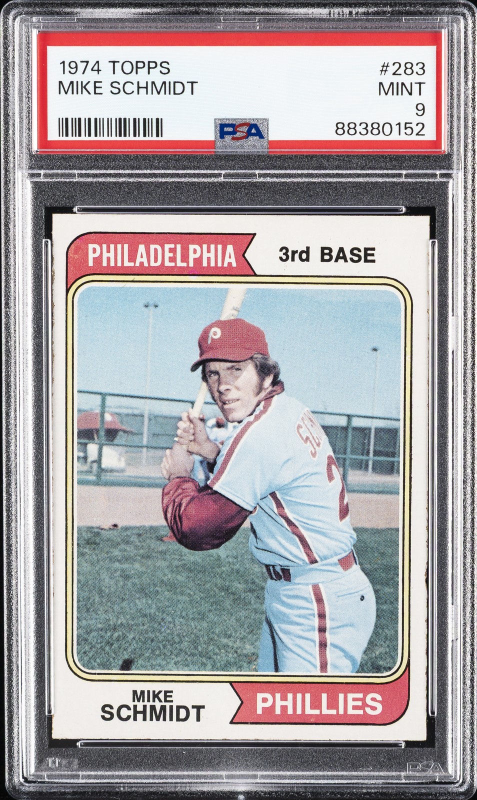 1974 TOPPS #283 MIKE SCHMIDT PSA 9