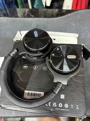 E7 Active Noise Cancelling Headphones Bluetooth Wireless - Black