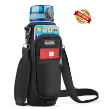 Water Bottle Holder with Strap - Water Bottle Carrier Bag for Hiking - Crossbody