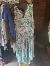 Chaps Floral V-Neck Sleeveless A-Line Dress