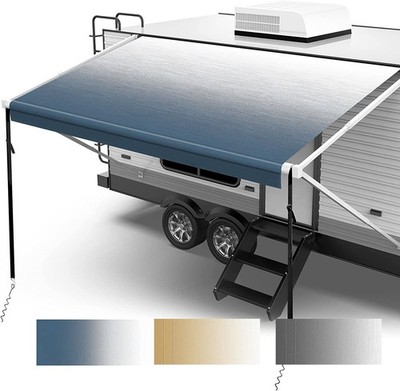 4-Ply RV Awning Replacement Fabric Waterproof UV Block Vinyl Tarp Canopy 12-21FT