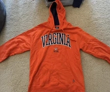 J.America University Of Virginia UVA Cavaliers Hoodie Men’s Size Large Orange