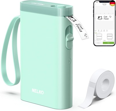 Nelko Etikettendrucker, Bluetooth P21 Selbstklebendes Etikettiergerät Tragbarer 