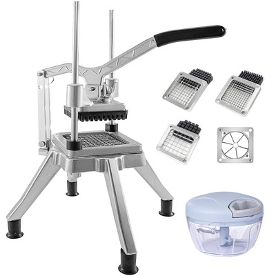 Commercial Vegetable Fruit Chopper W/6-Wedge Slicer&1/4 &3/8 &1/2'' Blade Prof...