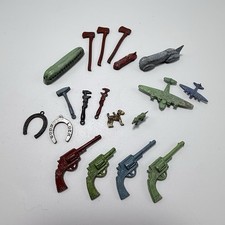Vintage Diecast Toy Lot 18 Tootsie Toy Atlantic Clipper Airplane Pistols Tools