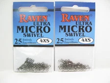 Raven Ultra Micro Swivels XXXXS, 4xs , 50 Total,  Two Packs of 25