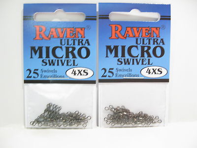 Raven Ultra Micro Swivels XXXXS, 4xs 50 Total, Two Packs of 25