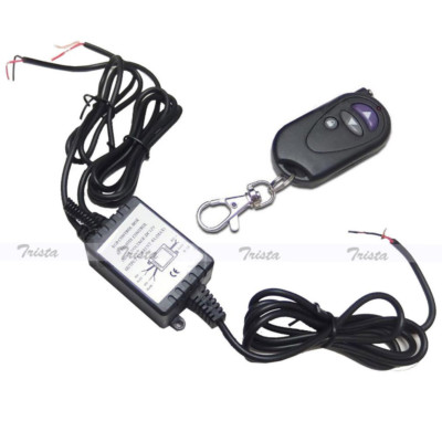 48W Dual-Output Wireless Remote Control Kit w/ Strobe Solid Light Car LED Black