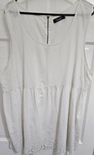 Maternity New Look size 18 ladies white camisole Broderie Anglais detail on hem