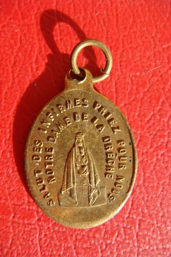 ANTIGUA FRANCIA Nuestra Señora de La Drèche Saludo al Enfermo COLGANTE SANTA MEDALLA - Imagen 7 de 20