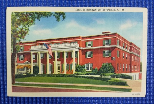 Vintage 1934 Hotel Johnstown, Johnstown, New York NY Linen Postcard