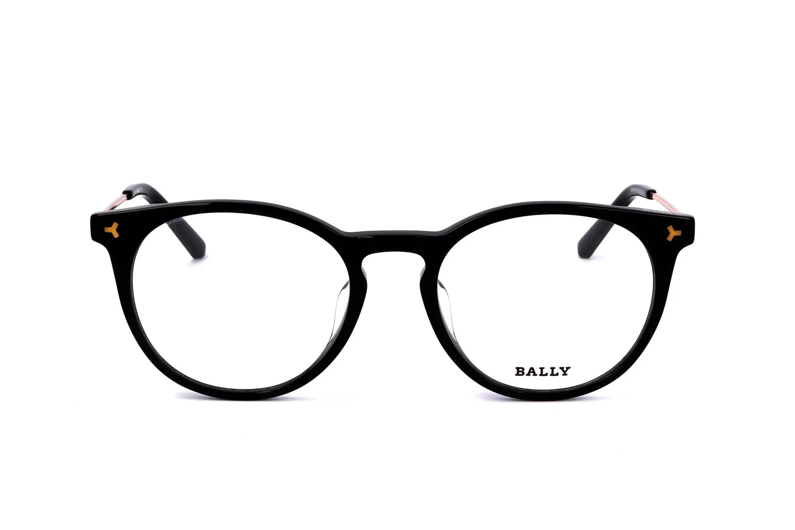 Bally BY5026-D 001 Черная круглая пластиковая оправа для очков 52-19-140 Азиатский размер
