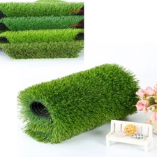 32.8x6.56ft (10x2m) Artificial Turf Fake Lawn Three Green Colors Polypropylene