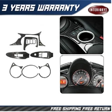 For Nissan 370Z 2009-2020 8Pcs Carbon Fiber Interior Full Decorative Cover Trim