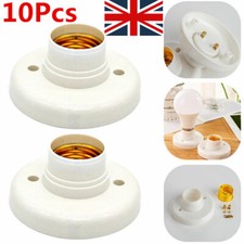 1-10X E27 Light Bulb Pendant Lamp Round Fixing Base Holder Screw Cap Socket UK