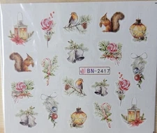 Nail Art Decal Stickers - Winter Animals - Ships from U.S.   BN-2417