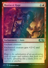 x1 FOIL Maniacal Rage MTG 149/280 M20 M/NM 1x