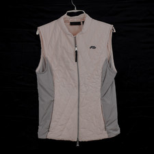 Kjus Women's Bellavista Puffer Vest Light Pink Grey Zip Up Sz 42 Us 12 Pockets