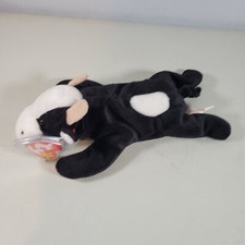 Ty Beanie Baby Daisy the Cow Plush   1990s   Black White Farm Animal Stuffed Toy