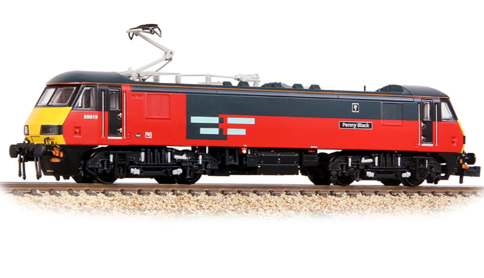 Farish N 371-782 - Class 90/0 90019 'Penny Black' Rail Express Systems