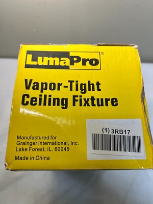 LumaPro 3RB17 Vapor-Tight Ceiling Fixture Die Cast Alum. 200W Incandescent Max