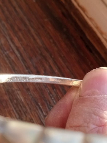 A Sterling Silver Mexican Circular Bangle Bracelet - Picture 4 of 5