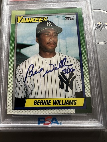 Bernie Williams 1990 Topps PSA DNA PSA 10 Autograph New York Yankees Rookie - Picture 4 of 6