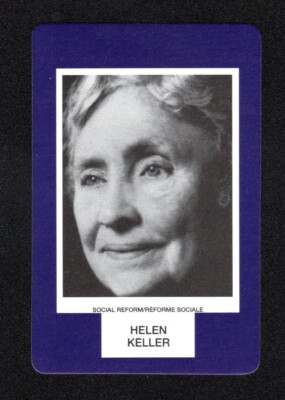 Helen Keller Activist Author 1993 Face To Face Game Card Canadian Issue
