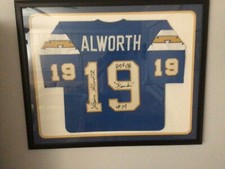 FREE Lance Alworth personally autographed Jersey WITH PURCAHSE OF FRAME.
