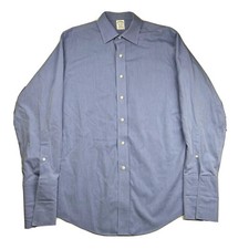 Brooks Brothers Dress Shirt Size 16 34 Blue French Cuff Button Up