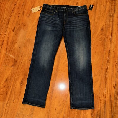 Buffalo David Bitton Men's size 38x32  Straight Six Stretch Jeans Blue