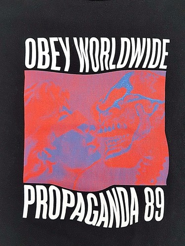 Obey Death Kiss Tee Black Size Small Mens T Shirt Propaganda 89 - Picture 3 of 11