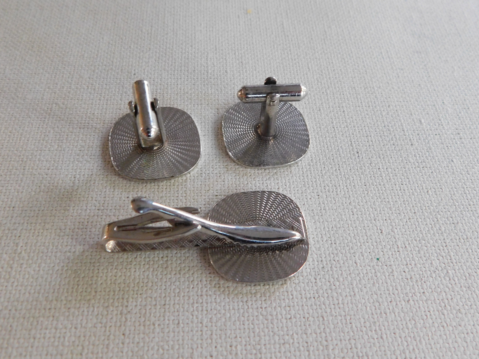 Silver Black Pink Rounded Rectangle Cuff Links Ti… - image 4