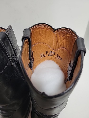 WOLVERINE SCHWARZ LEDER ZUM ÜBERZIEHEN FREIZEIT HERREN 11B STIEFEL - Bild 2 von 8