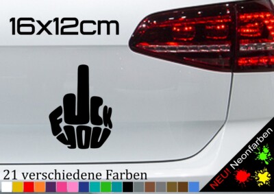 Mittelfinger Fuck you Aufkleber Sticker Shocker JDM Hater middle Finger 16x12cm