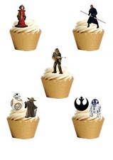 Cake Toppers Star Wars Characters 21 Stand Up Edible Wafer Paper Decorations