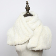 100 Real Genuine Knit Mink Fur Scarf Shawl Wrap Cape Ladies Fur Scarves Wraps