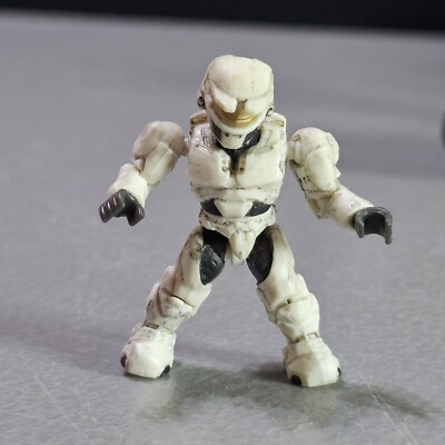 Halo Mega Bloks Construx UNSC Spartan Mark VI White Tribute Action Figure Toy
