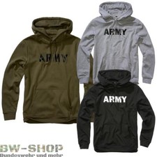 BRANDIT ARMY HOODY MIT AUFDRUCK ARMEE PULLOVER PRINT WINTER OUTDOOR PULLI KAPUZE