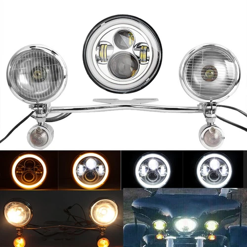 7" LED Headlight Passing Lights Bar for Suzuki Intruder Volusia VS VL 1400 1500