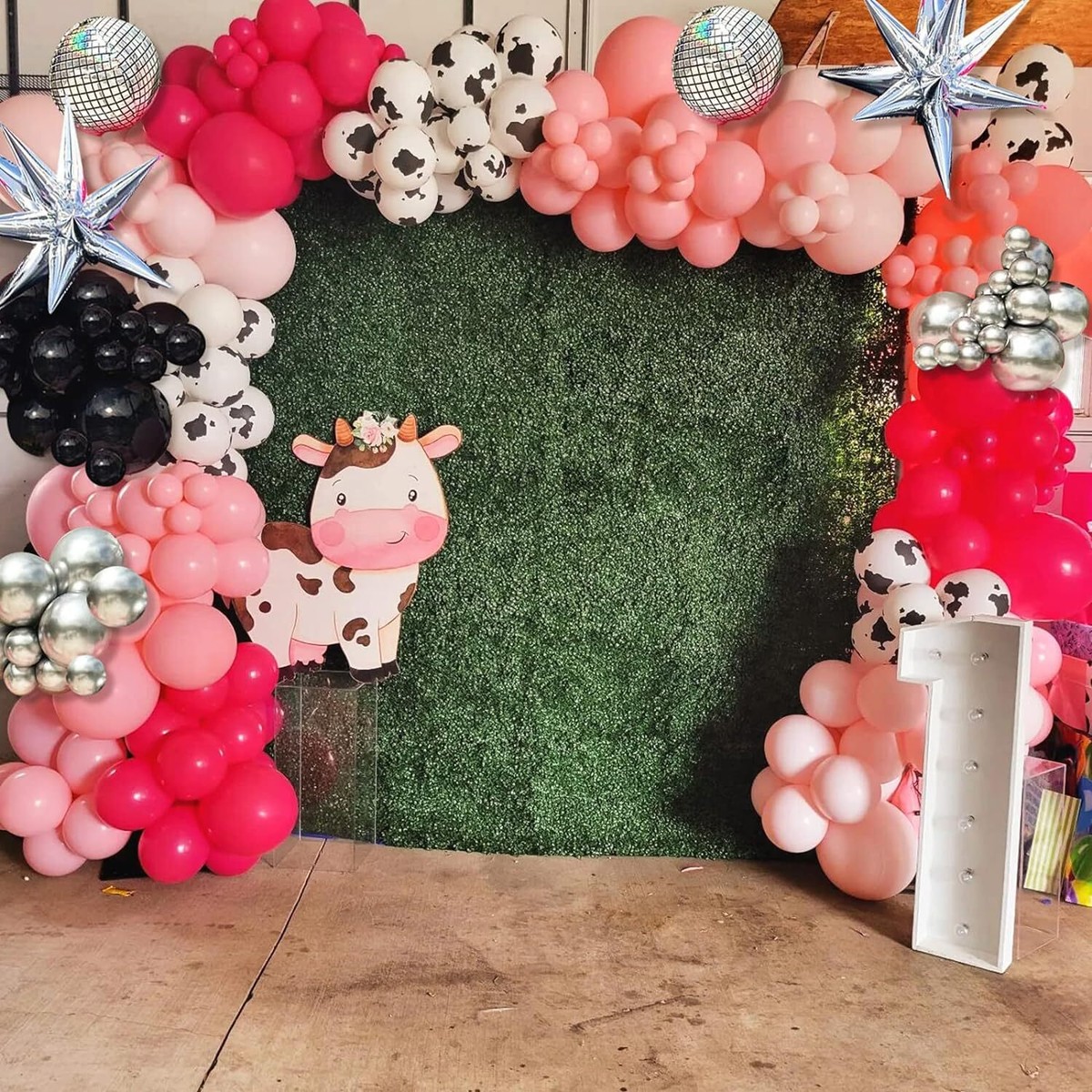 Western Gender Reveal Decorations - Cowboy Cowgirl Banner Balloon Set For Baby Shower