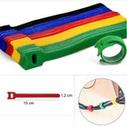 10 Klettkabelbinder Kabelbinder Klettband ca.14cmx1,2cm Farbkombination variabel