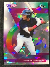 2024 Leaf Vivid JAISON CHOURIO Gray Crystal Parallel! SP #'d 8/9!