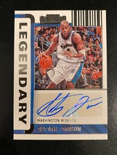 2022 Panini Contenders Antawn Jamison Wizards Legendary Auto /99