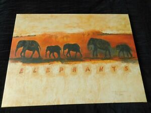 Grosses Elefantenbild Leinwand Auf Holzrahmen Gespannt 60x80cm Ebay