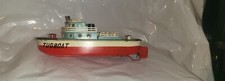 MARUSAN AKA SAN VINTAGE TIN BATTERY OP SMOKING TUGBOAT NICE 