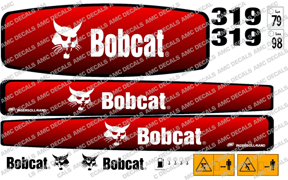 BOBCAT 319 MINI BAGER KOMPLETT DECAL STICKER SET - Bild 1 von 1