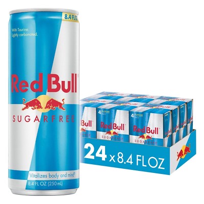 Redbull Sugar Free Energy Drink, 8.4 Fl Oz, 24 Cans (6 Packs of 4)