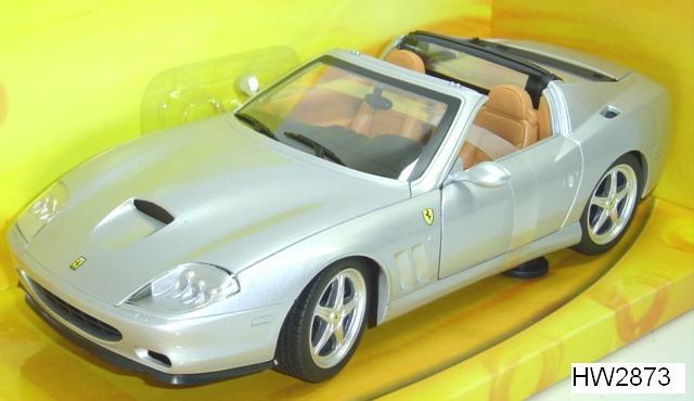2005 FERRARI 575 SUPERAMERICA SILVER HOT WHEELS BASE EDITION 1:18