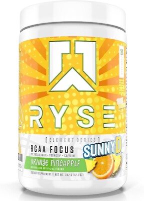 RYSE Element Series BCAA Focus Intra Post Workout Powder SUNNYD Orange Pineapple